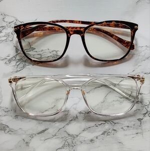 Tortoise and Clear Frame Glasses Set